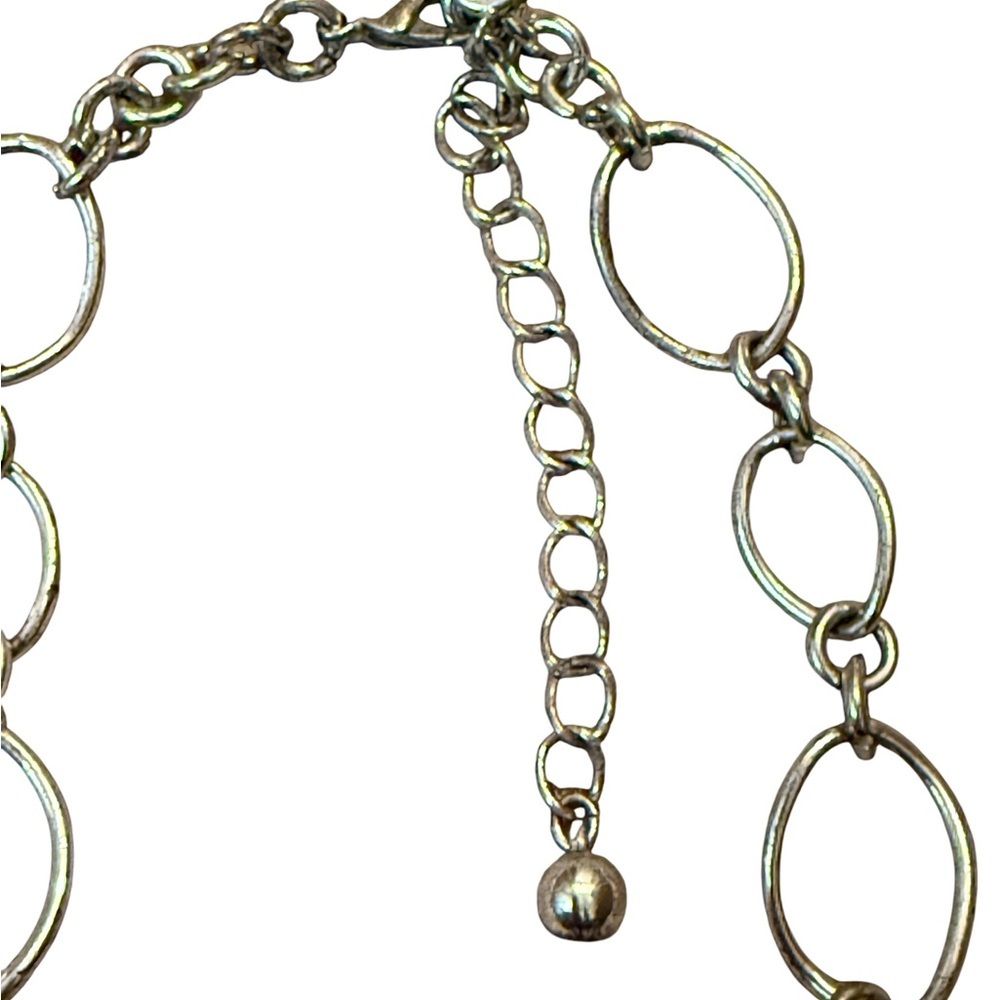 Vintage Avon Silver Necklace with Iridescent Mother of Pearl Pendant - Picture 2 of 8